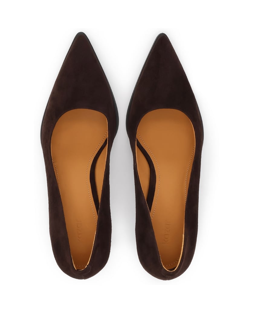 Kazar-Classic-suede-pumps-in-brown-color-hnědá