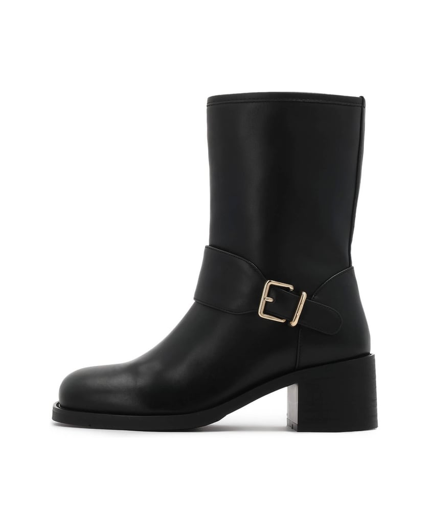 Kazar-Black-leather-boots-with-square-toe-čierna