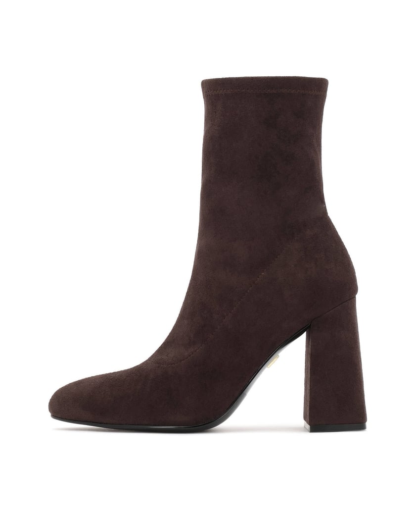 Kazar-Brown-fabric-heeled-boots-hnědá