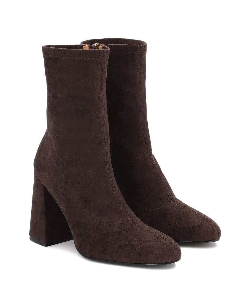 Kazar-Brown-fabric-heeled-boots-hnědá
