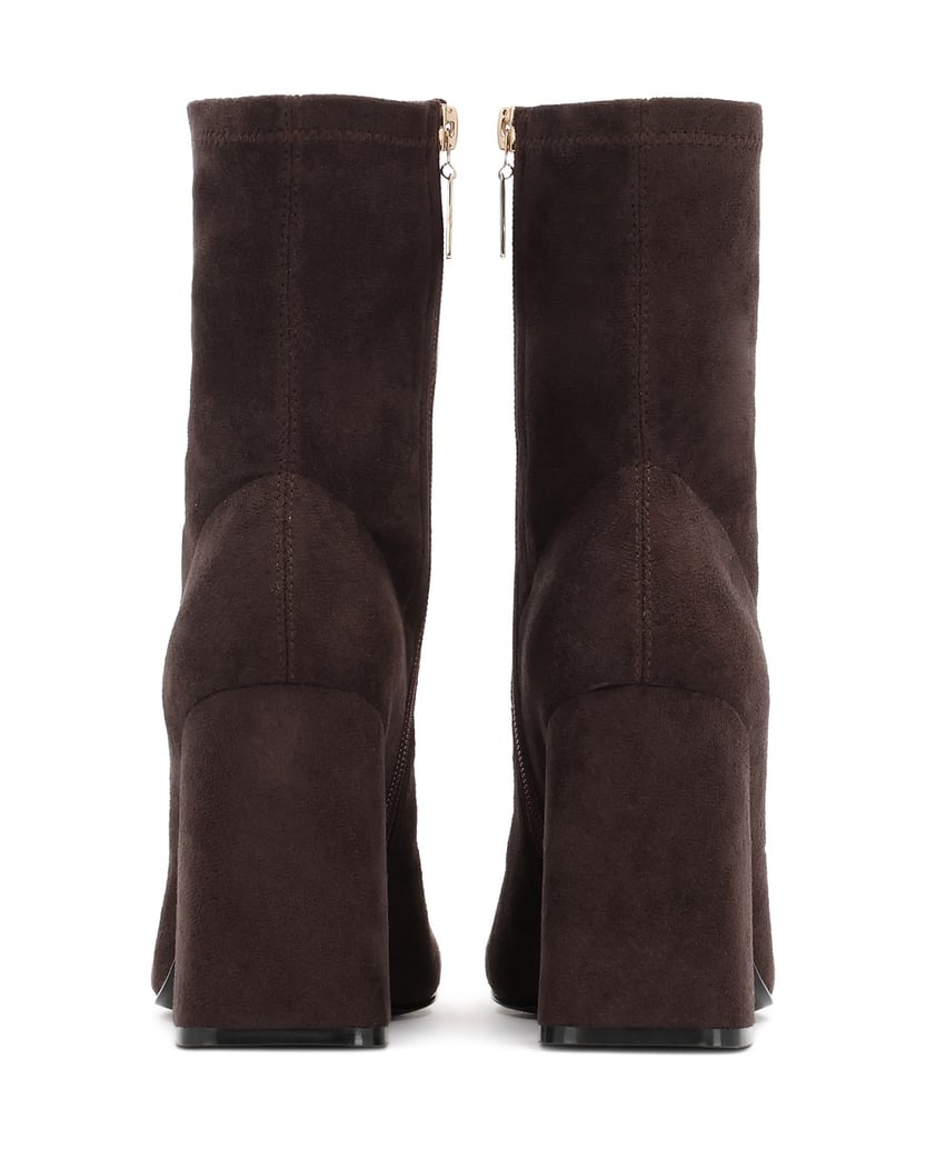 Kazar-Brown-fabric-heeled-boots-hnědá