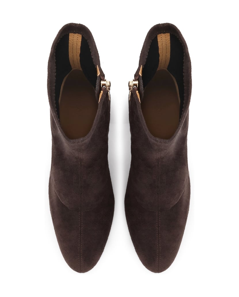 Kazar-Brown-fabric-heeled-boots-hnědá