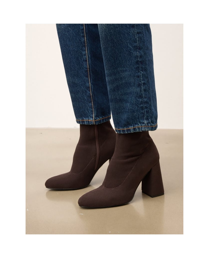 Kazar-Brown-fabric-heeled-boots-hnědá