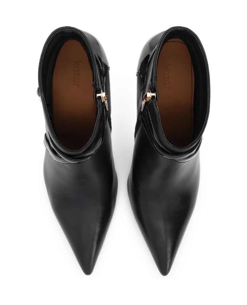 Kazar-Heeled-boots-with-contoured-upper-černá