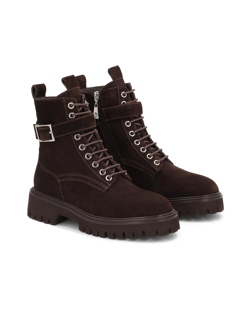 Kazar-Suede-boots-with-zipper-and-lacing-hnedá