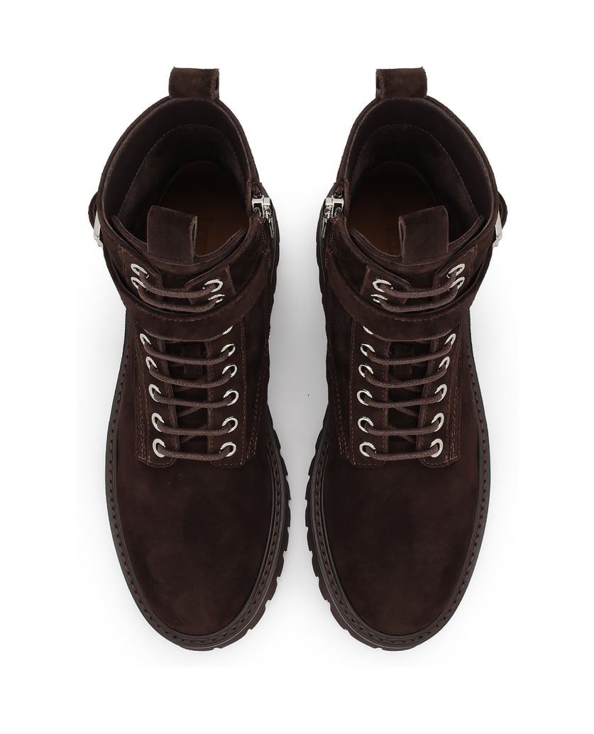 Kazar-Suede-boots-with-zipper-and-lacing-hnedá