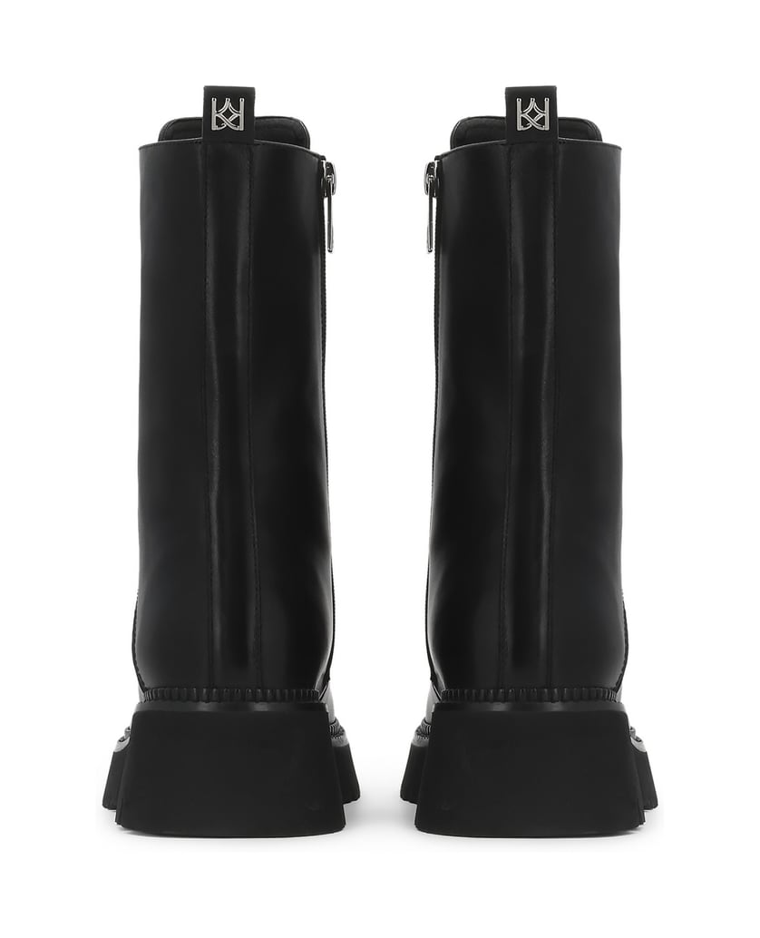 Kazar-Leather-boots-with-lace-up-upper-černá
