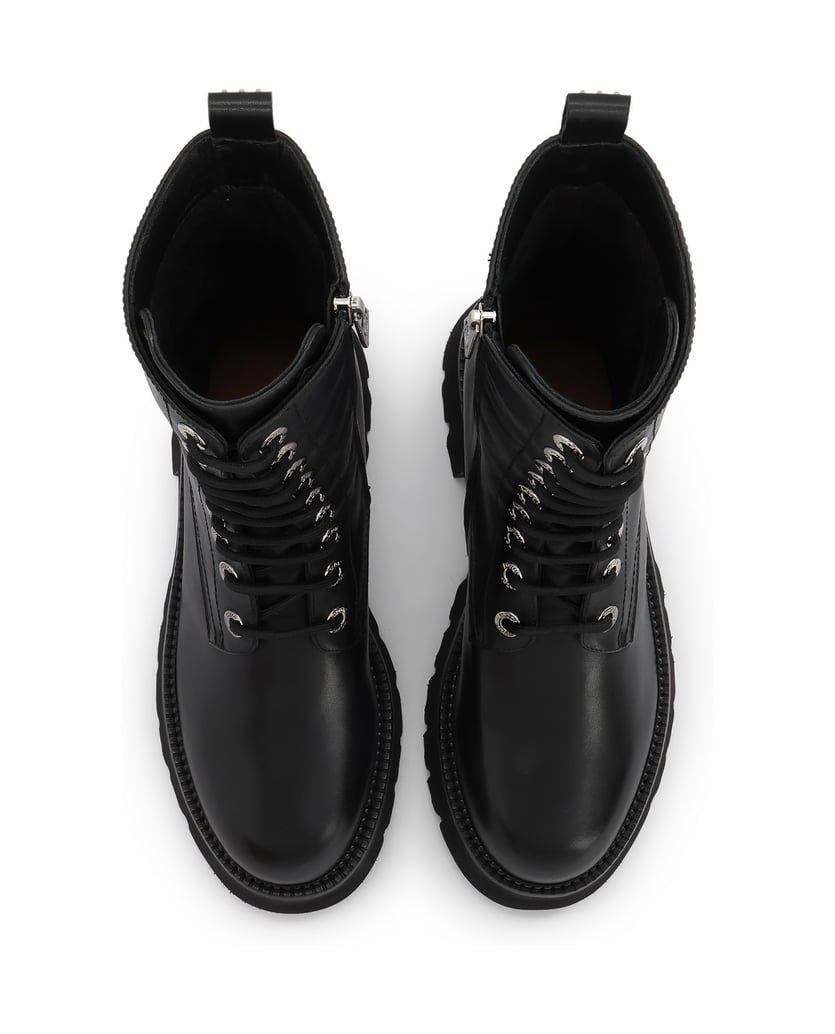 Kazar-Leather-boots-with-lace-up-upper-černá