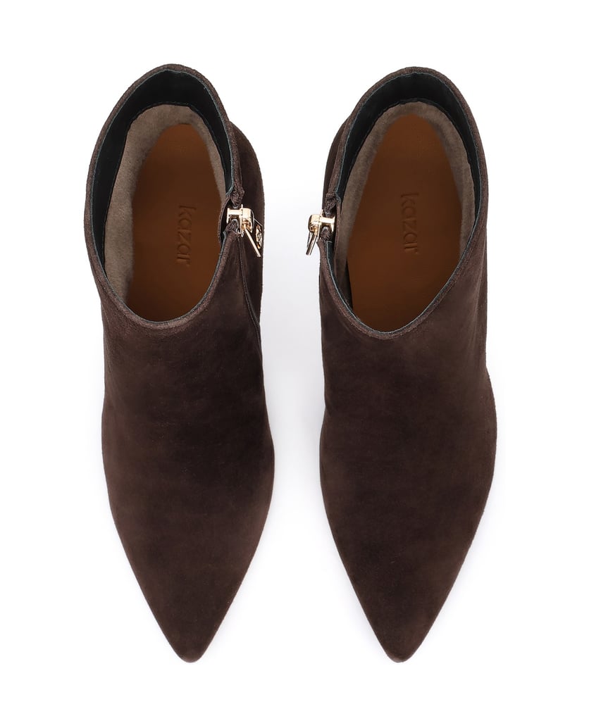 Kazar-Brown-suede-boots-with-a-slender-heel-hnedá