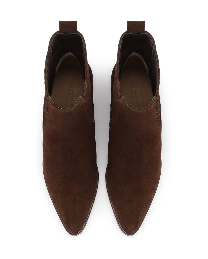 Kazar-Brown-suede-leather-Chelsea-boots-hnedá