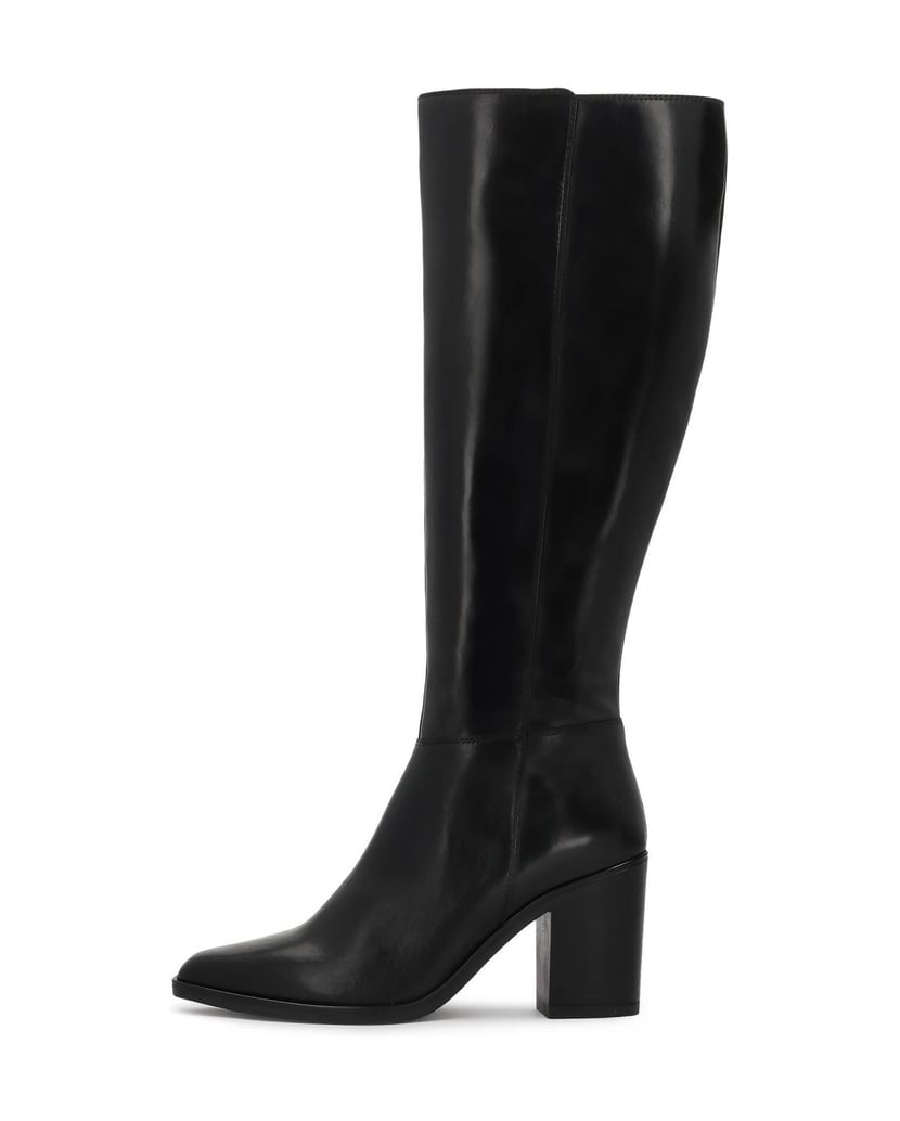 Kazar-Classic-black-boots-with-wide-heels-černá