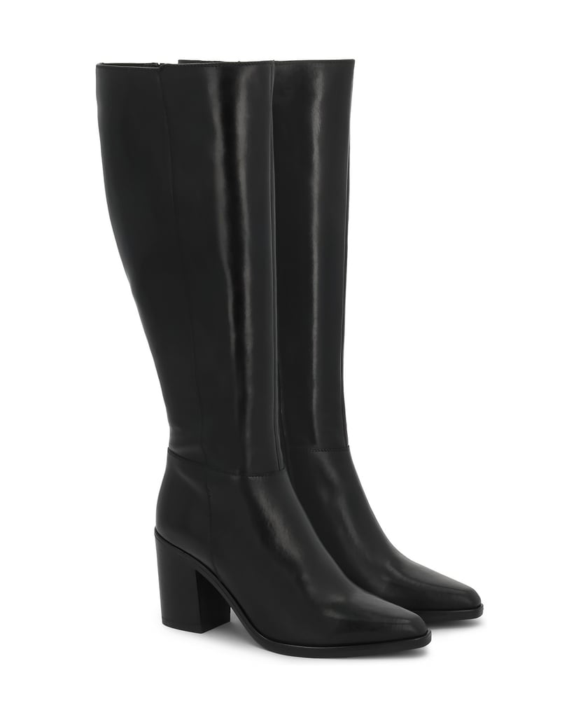 Kazar-Classic-black-boots-with-wide-heels-černá