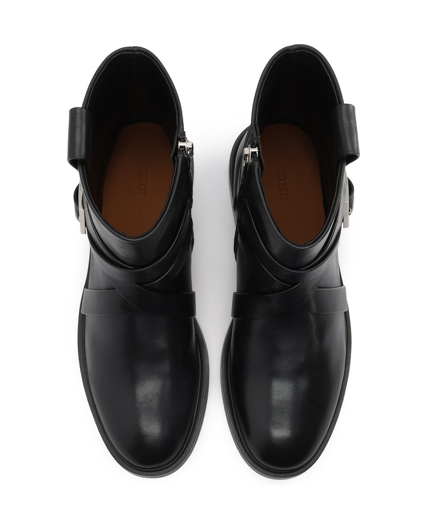 Kazar-Low-top-boots-with-zipper-closure-čierna