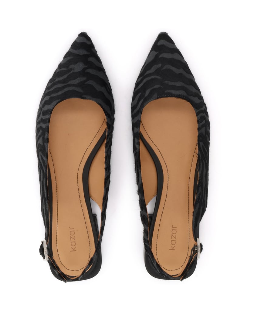 Kazar-Zebra-pattern-flat-pumps-čierna