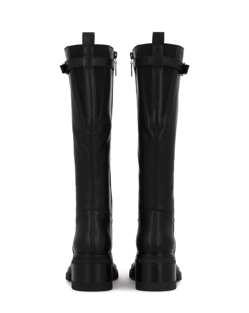 Kazar-Leather-boots-with-wide-heels-čierna