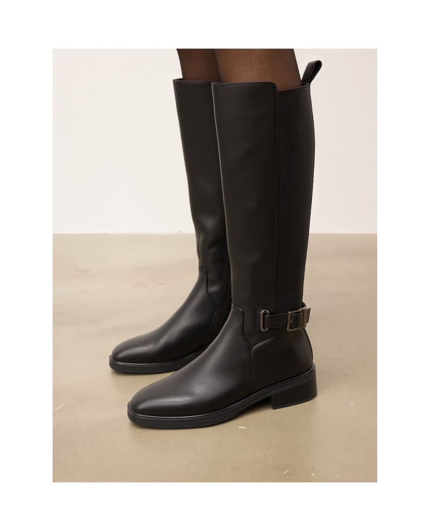 Kazar-Flat-boots-with-elastic-insert-čierna