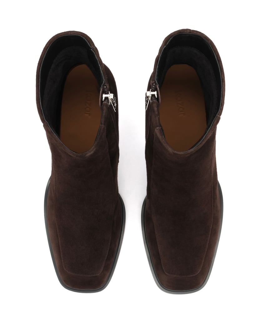 Kazar-Braune-Wildlederstiefel-mit-eckiger-Nase-braun