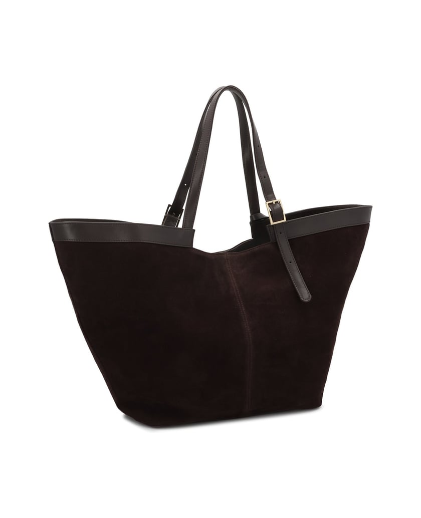 Kazar-Brown-large-suede-handbag-hnědá