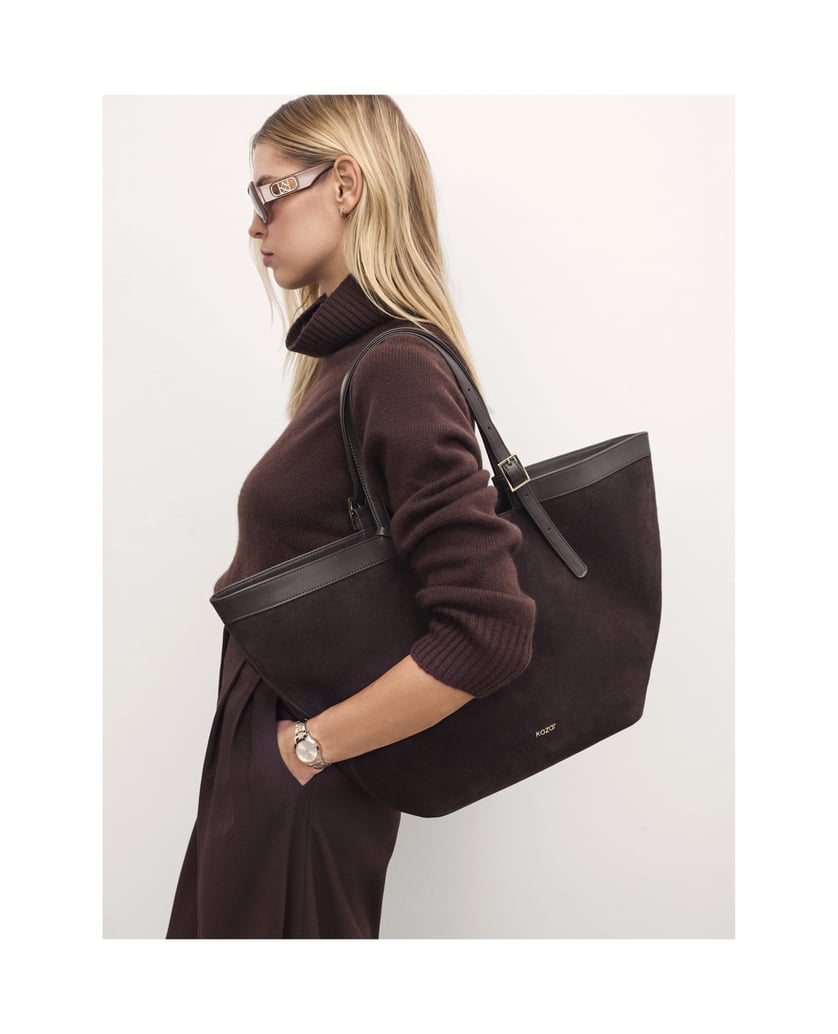 Kazar-Brown-large-suede-handbag-hnědá