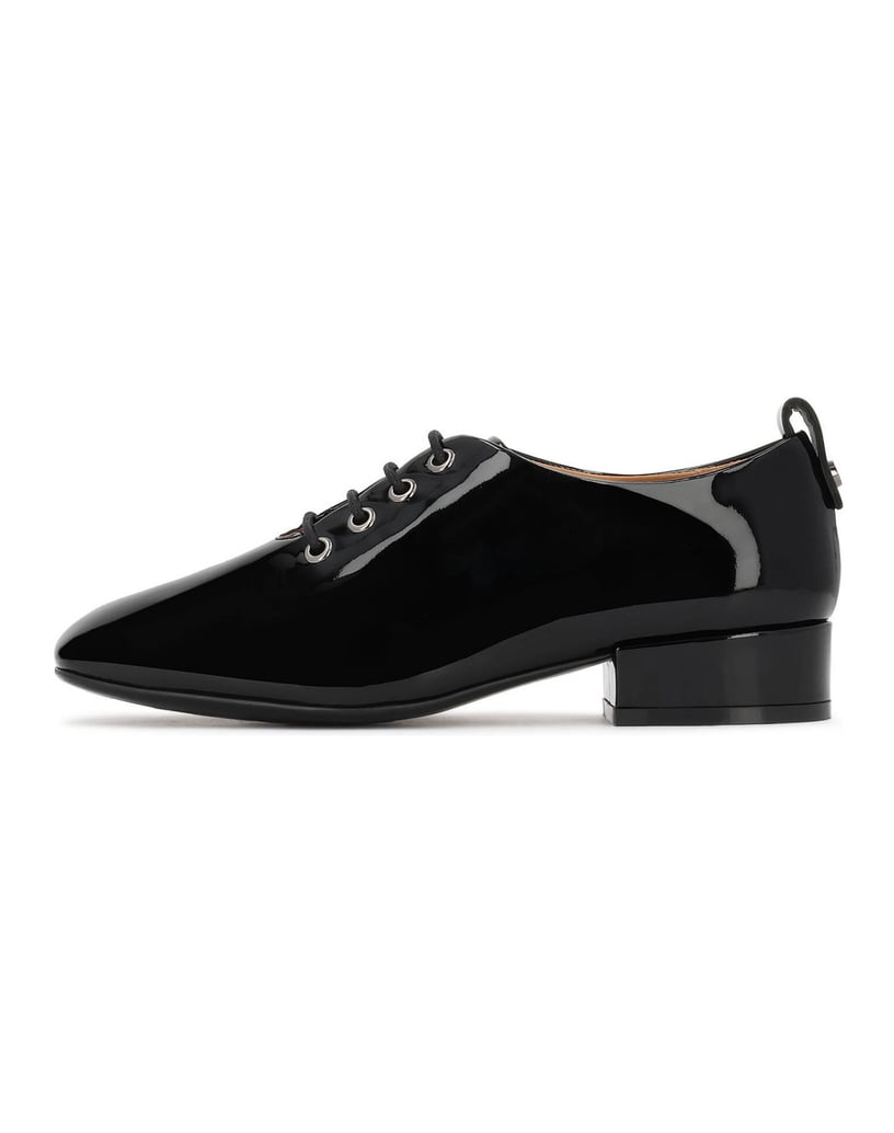 Kazar-Patent-leather-lace-up-heeled-shoes-černá