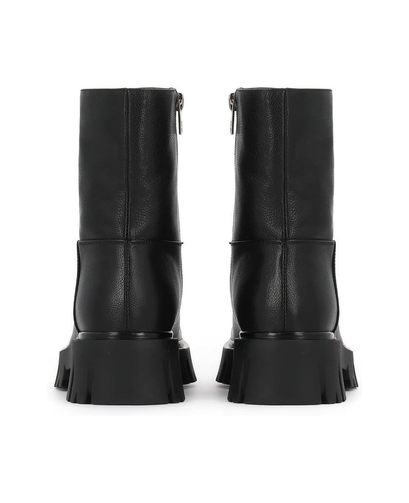 Kazar-Stiefel-aus-schwarzem-Naturleder-mit-fester-Sohle-schwarz