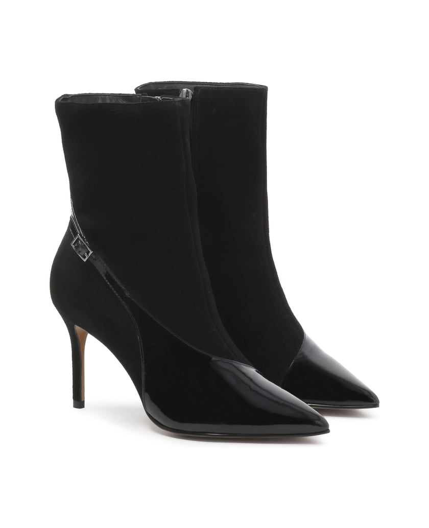Kazar-Elegant-boots-in-suede-and-patent-leather-černá