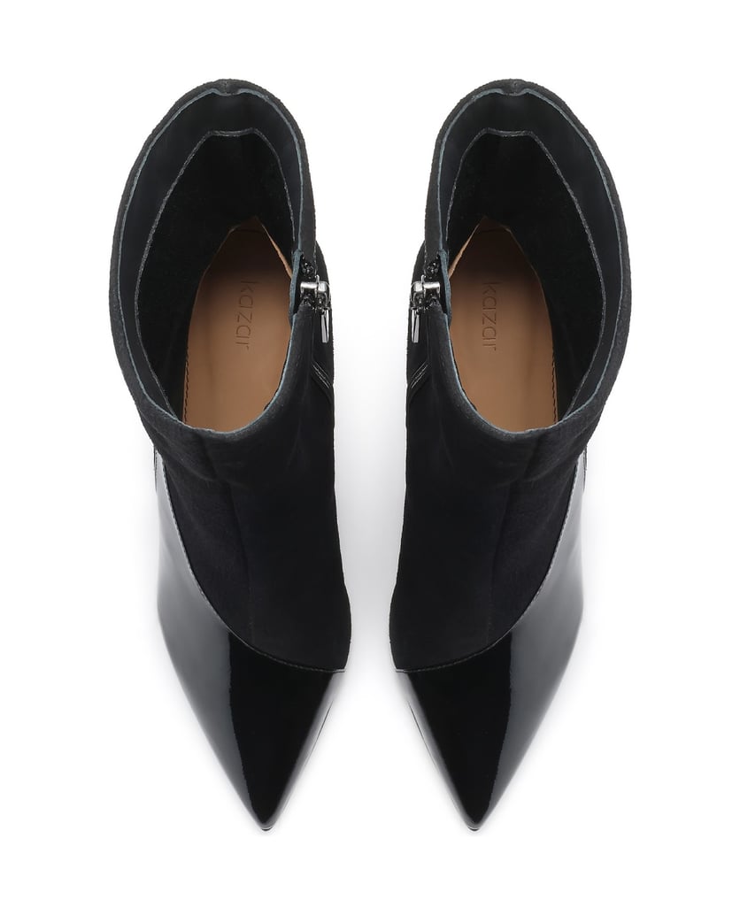 Kazar-Elegant-boots-in-suede-and-patent-leather-černá