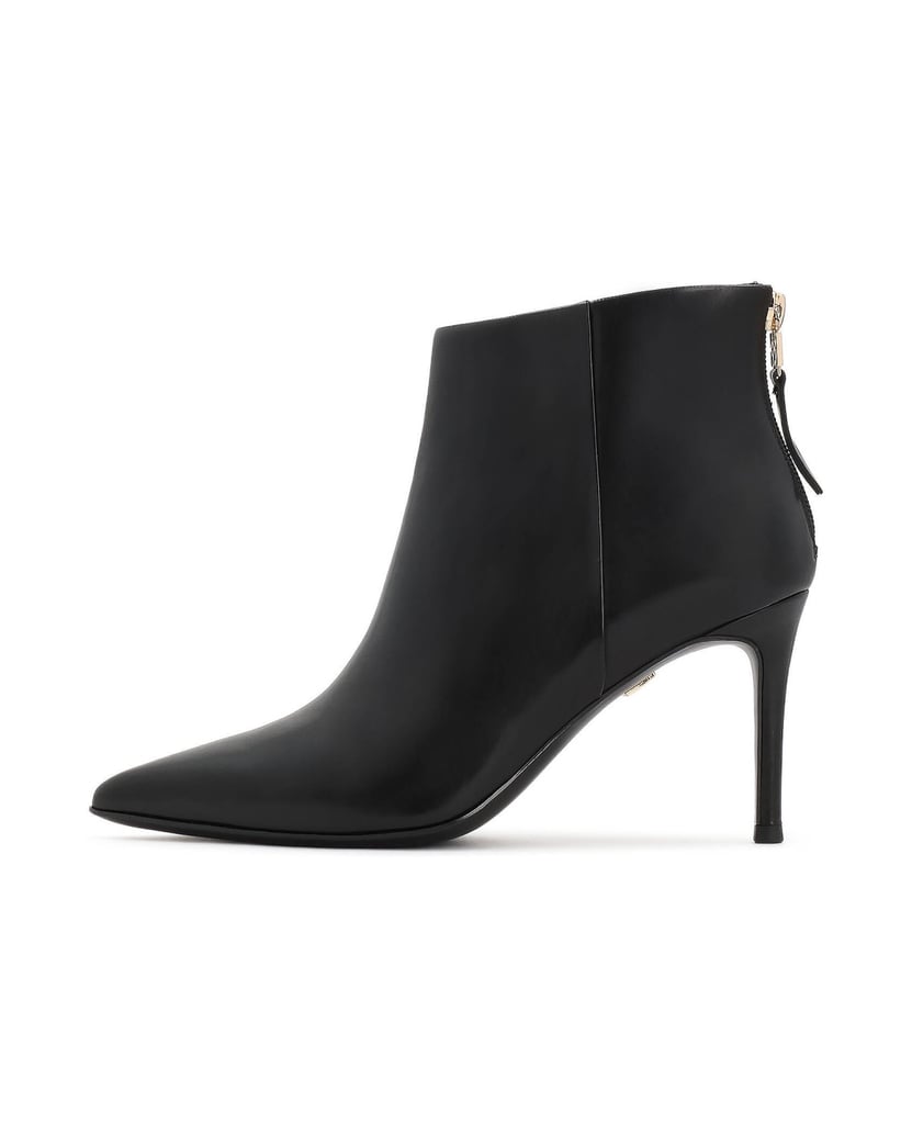Kazar-Black-leather-stiletto-heeled-boots-with-zipper-at-back-čierna