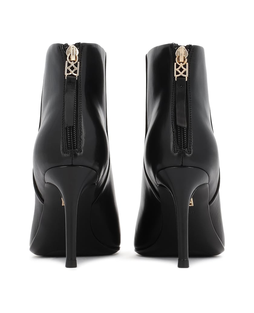 Kazar-Black-leather-stiletto-heeled-boots-with-zipper-at-back-čierna