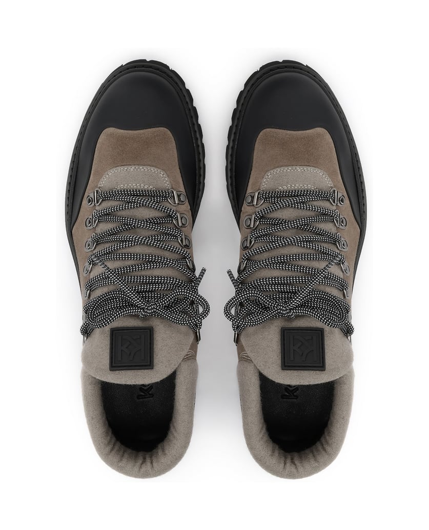 Kazar-Lace-up-boots-made-of-combined-materials-olivová