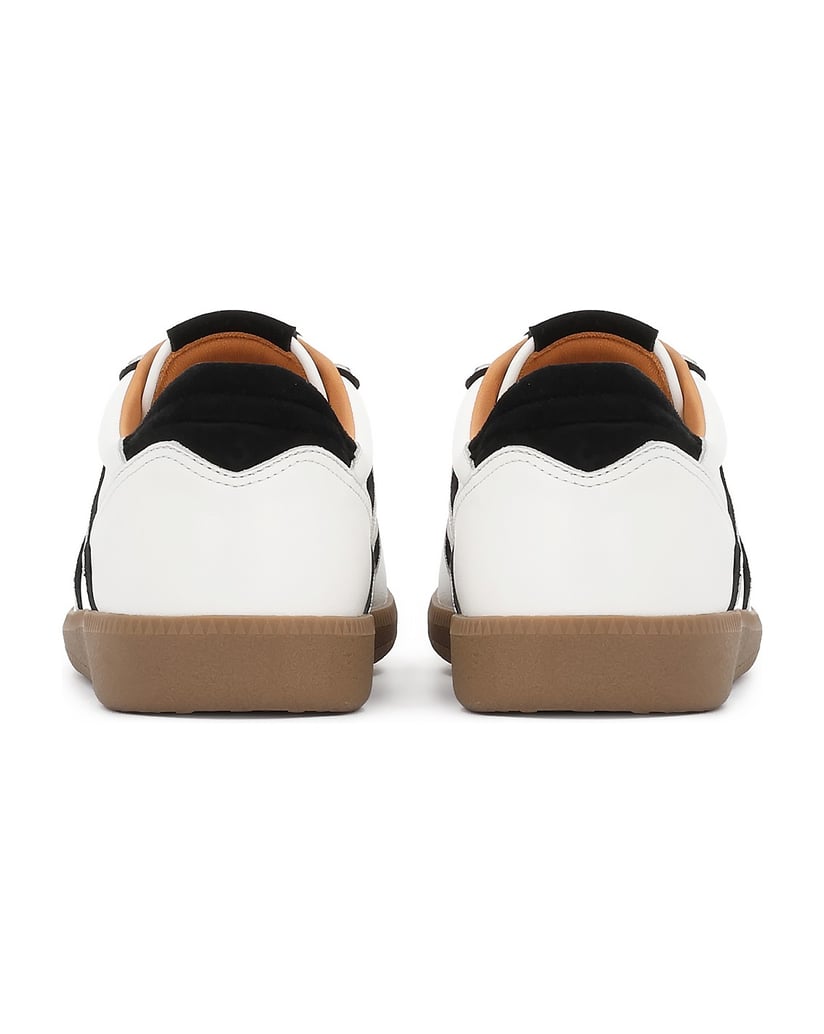 Kazar-Black-and-white-leather-sneakers-with-suede-inset-pattern-biela