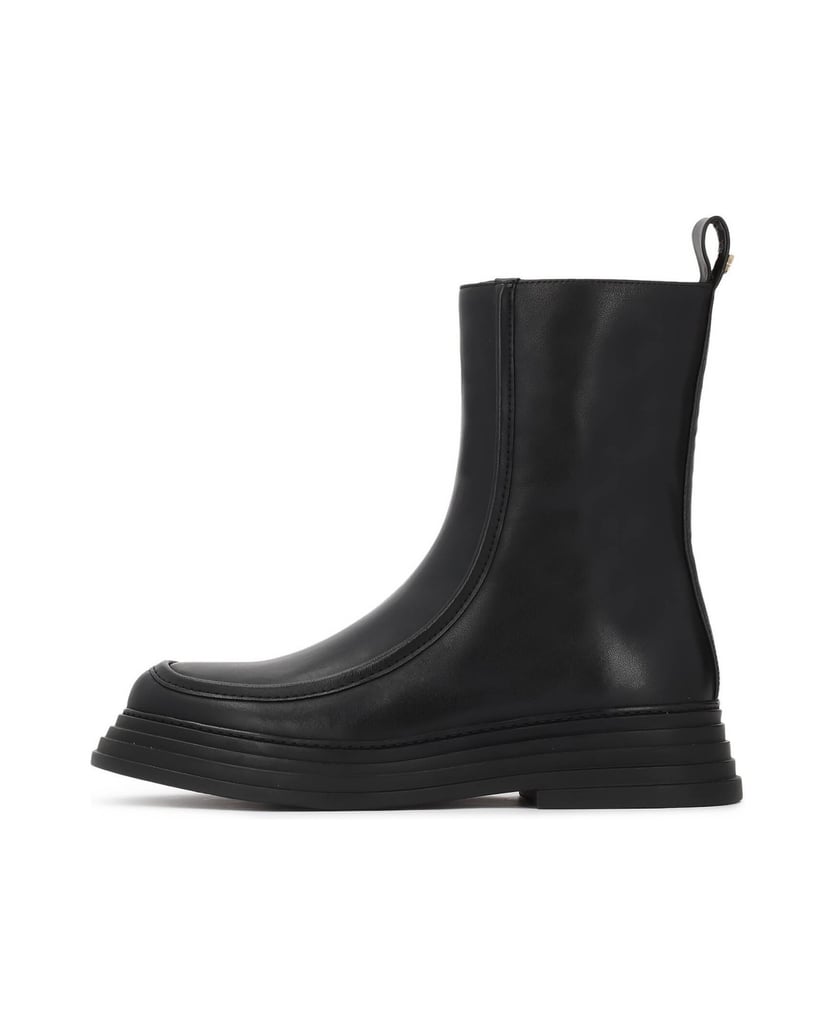 Kazar-Flache-Lederstiefel-mit-Reißverschluss-schwarz