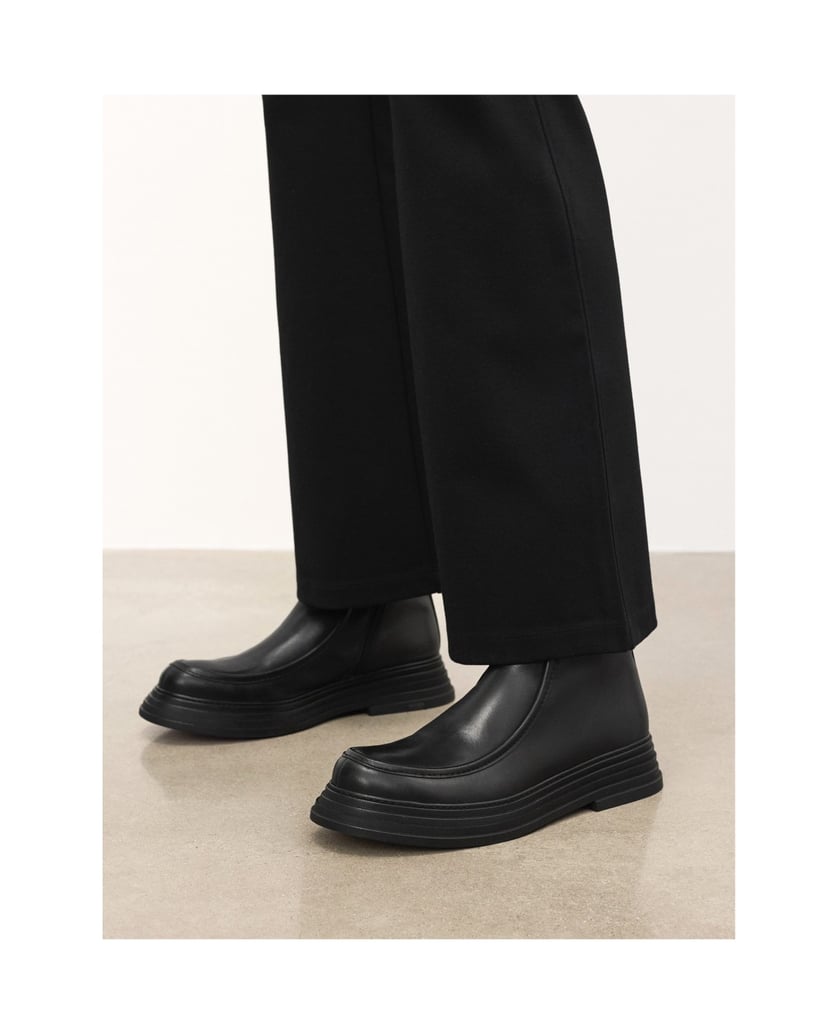 Kazar-Flache-Lederstiefel-mit-Reißverschluss-schwarz