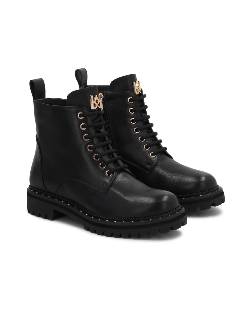 Kazar-Leather-ankle-boots-černá