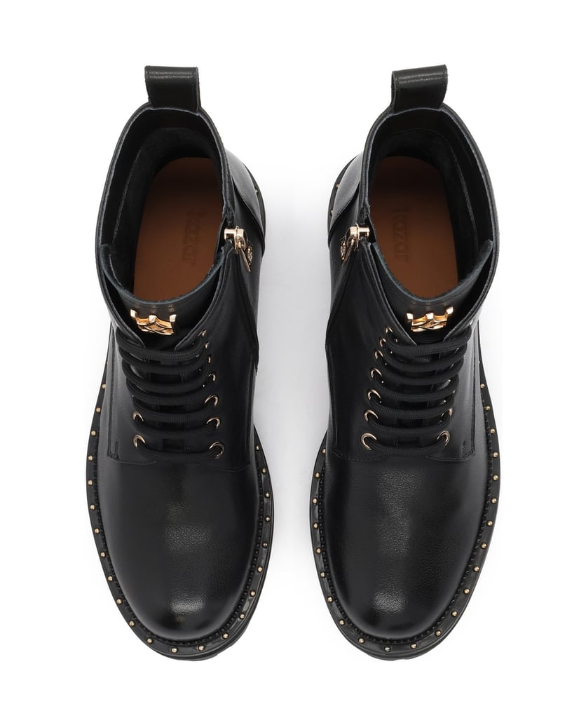 Kazar-Leather-ankle-boots-černá