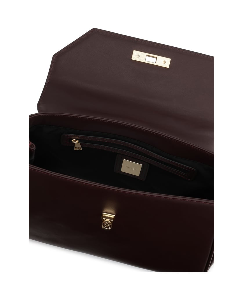 Kazar-Maroon-elegant-leather-handbag-červená