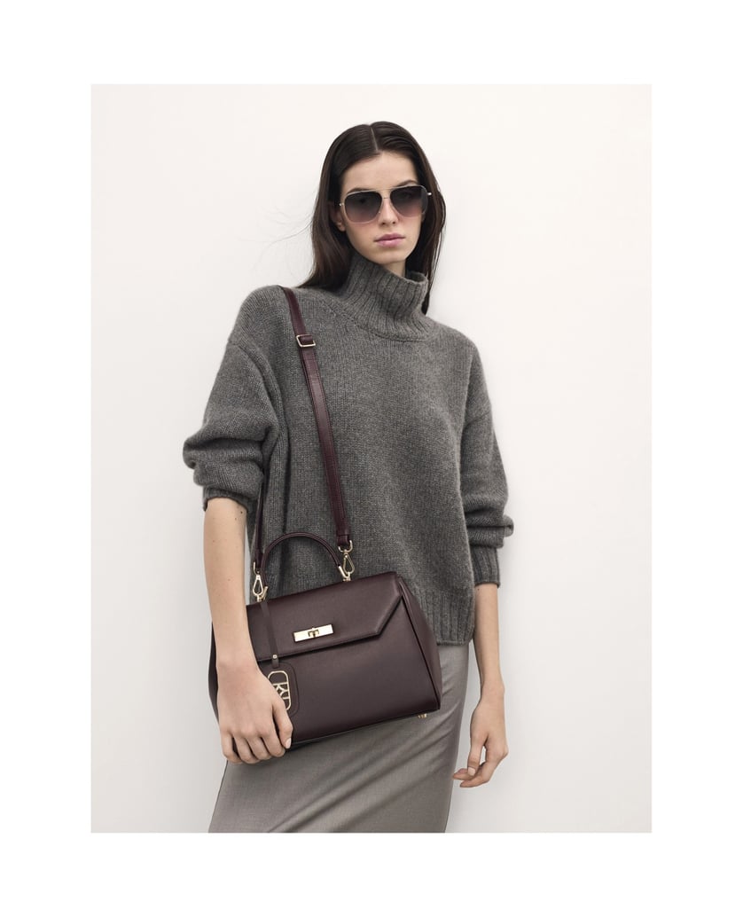 Kazar-Maroon-elegant-leather-handbag-červená
