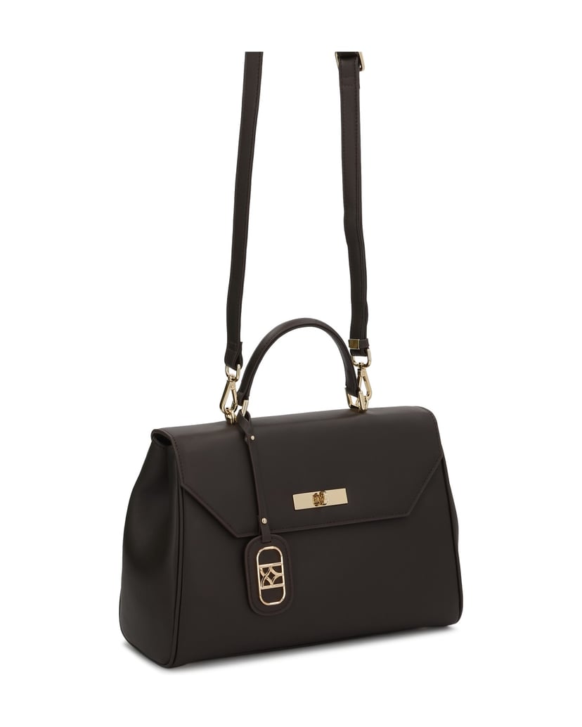 Kazar-Brown-leather-handbag-in-the-shape-of-a-trunk-hnědá