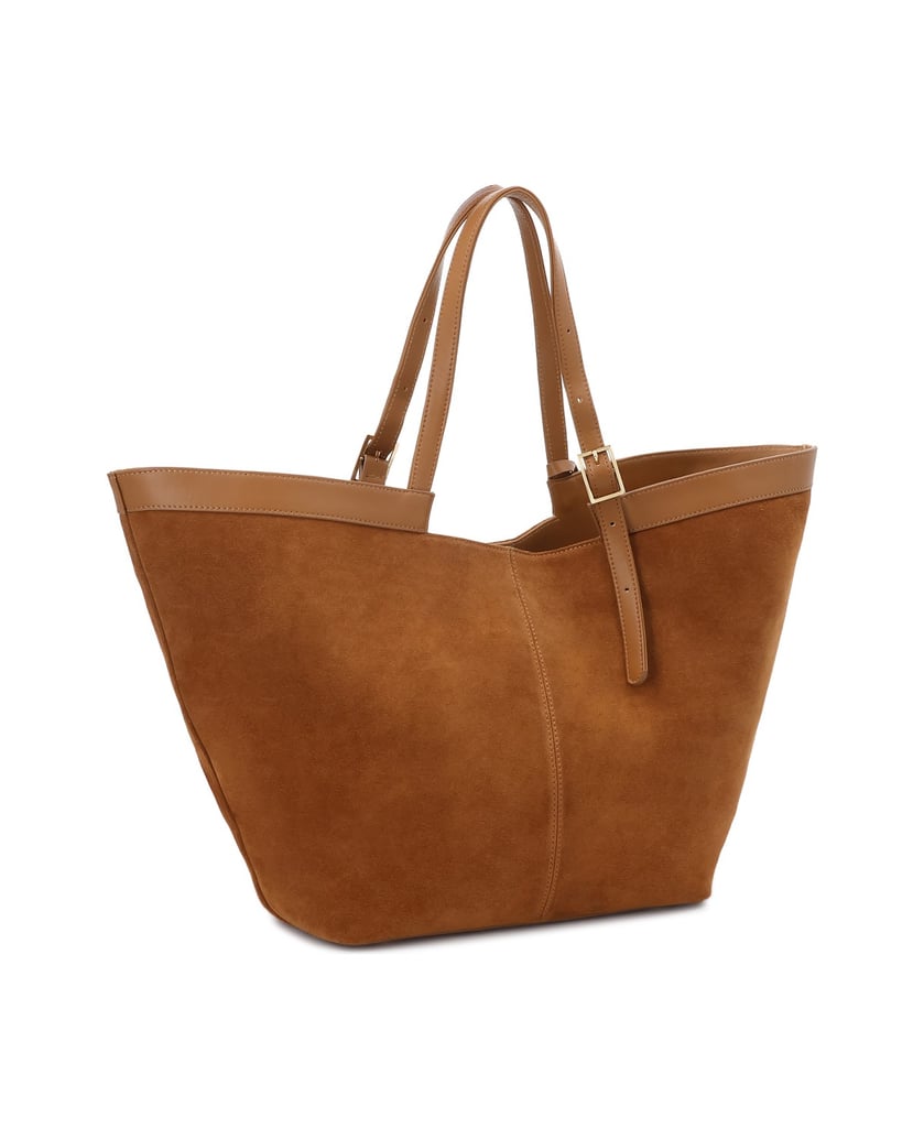 Kazar-Suede-light-brown-trapeze-handbag-velbloudí