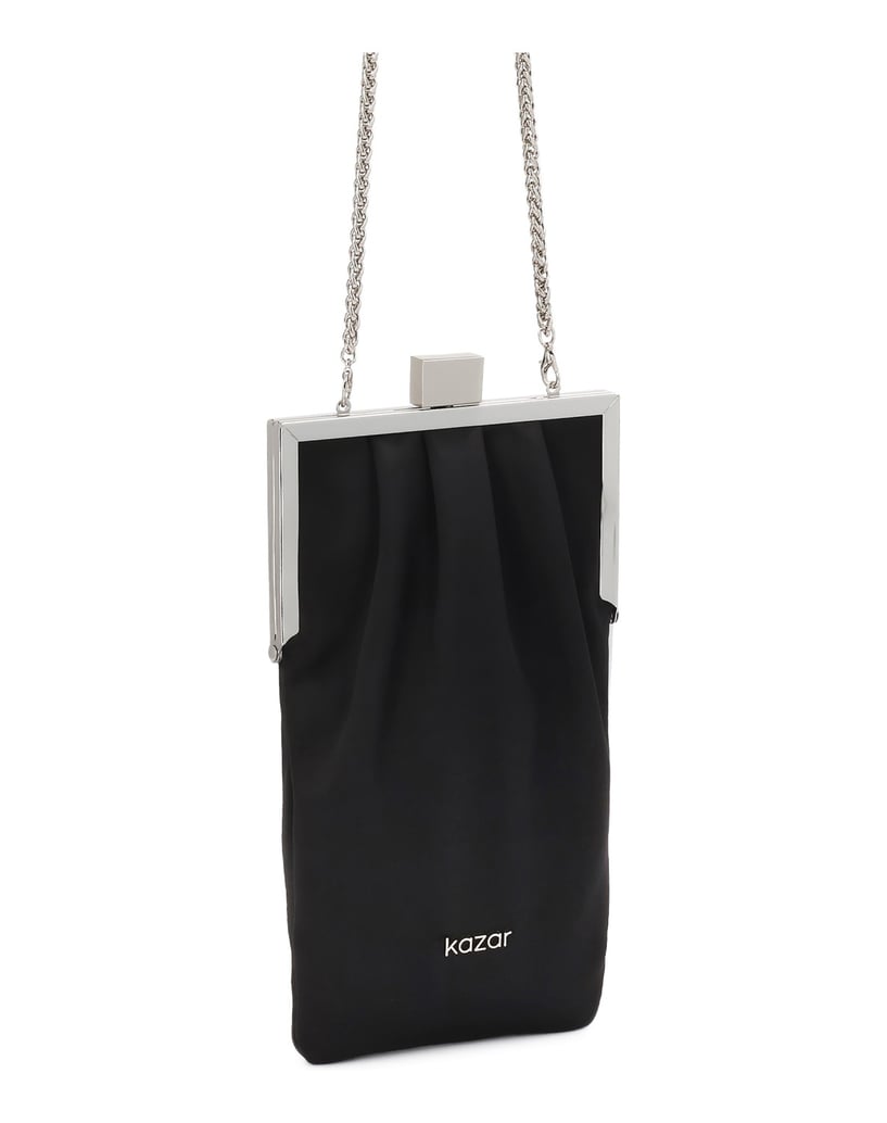 Kazar-Evening-black-fabric-handbag-černá