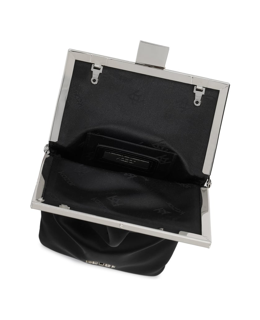 Kazar-Evening-black-fabric-handbag-černá