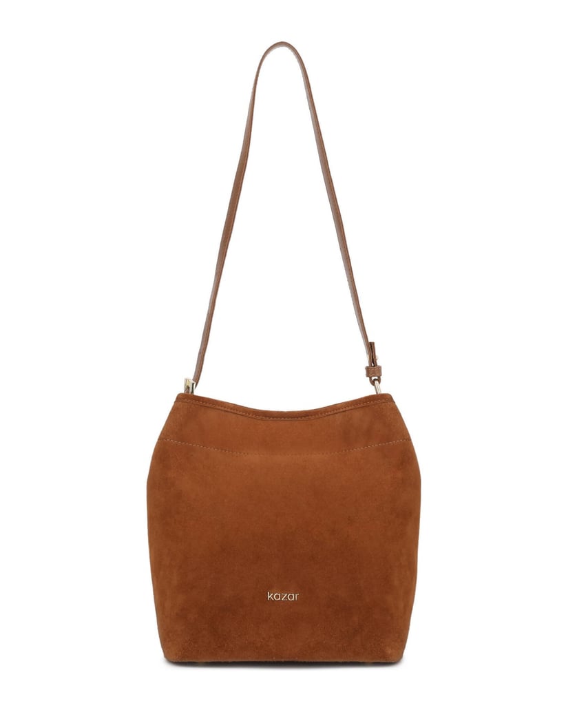 Kazar-Light-brown-suede-hobo-handbag-with-adjustable-handle-velbloudí