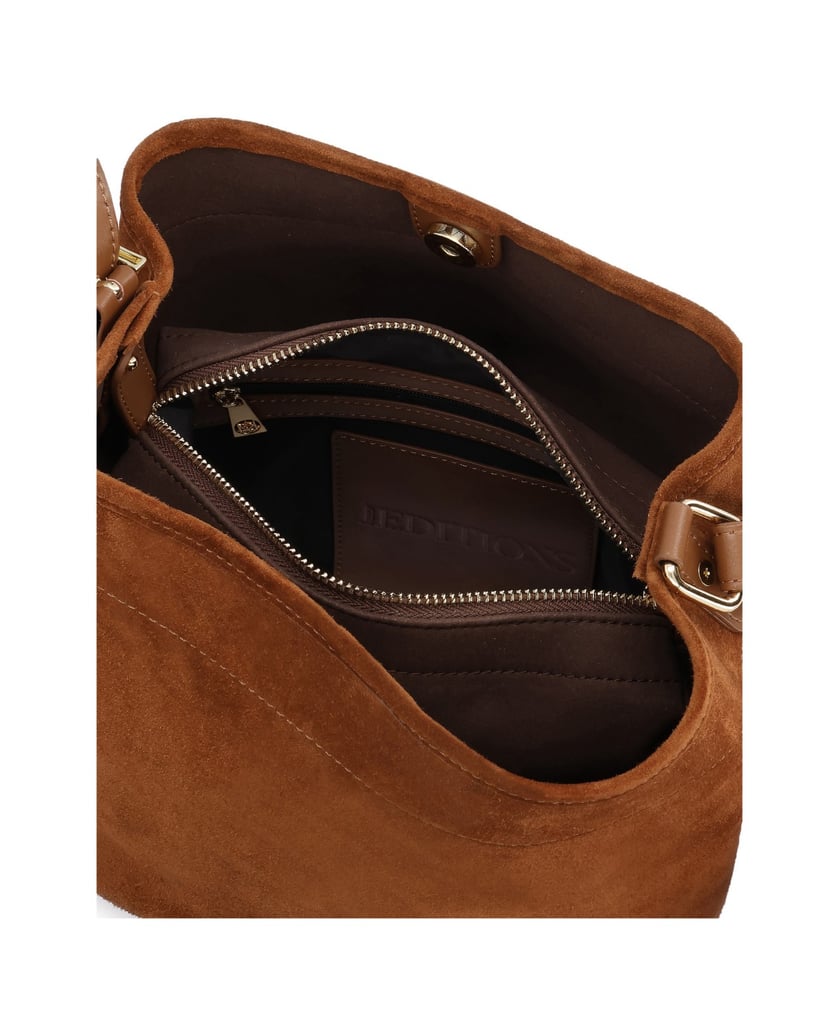 Kazar-Light-brown-suede-hobo-handbag-with-adjustable-handle-velbloudí
