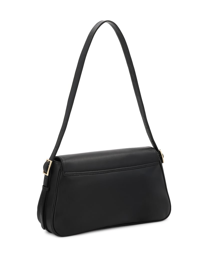 Kazar-Black-leather-handbag-with-flap-and-adjustable-strap-černá