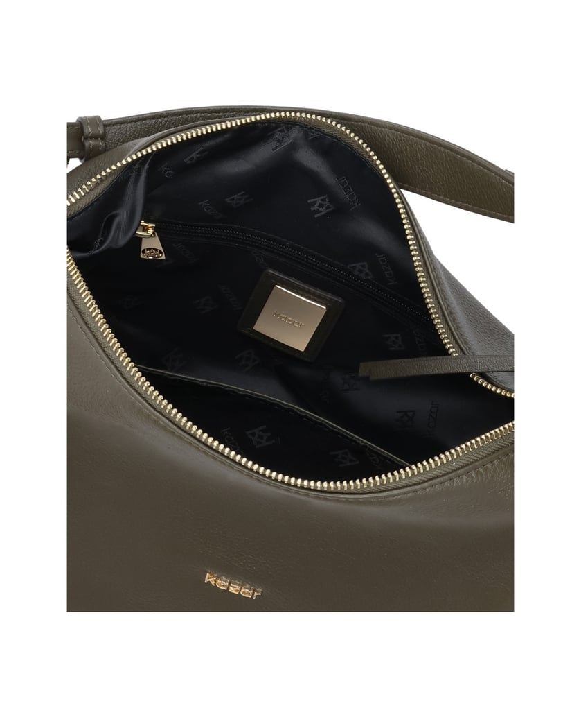 Kazar-Olive-soft-leather-handbag-zelená