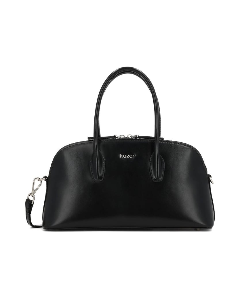 Kazar-Black-leather-handbag-with-rigid-construction-čierna