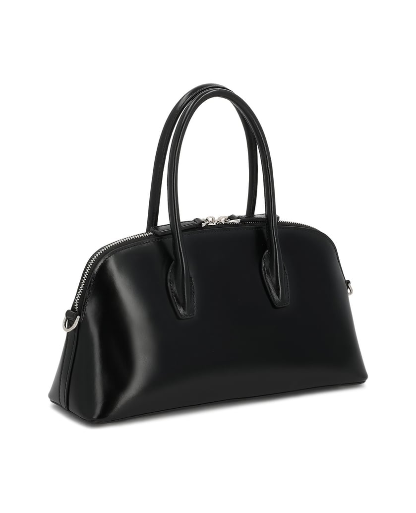 Kazar-Black-leather-handbag-with-rigid-construction-čierna