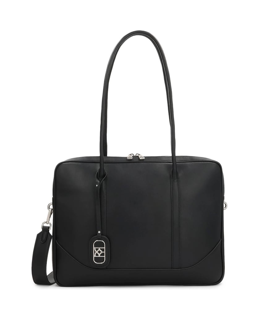 Kazar-Classic-black-leather-laptop-bag-černá