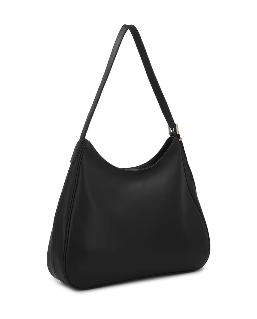 Kazar-Elegant-black-leather-handbag-with-trapezoidal-shape-čierna