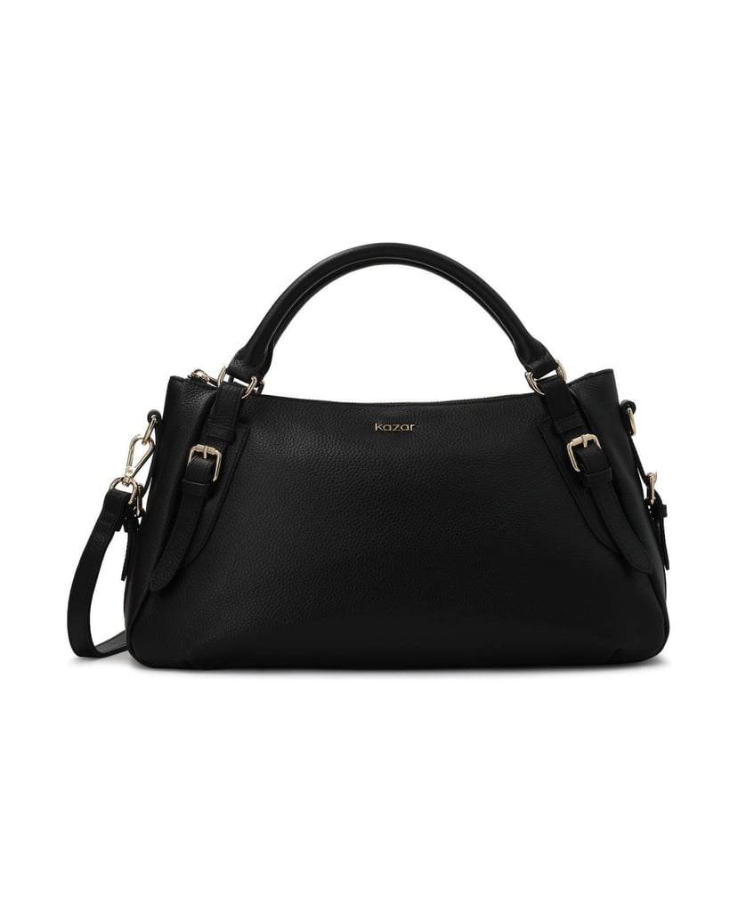 Kazar-Black-universal-leather-handbag-černá